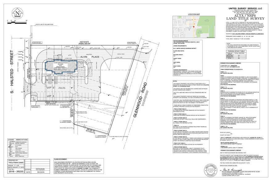 207 S Halsted, Chicago Heights, IL à louer - Plan de site - Image 2 de 4