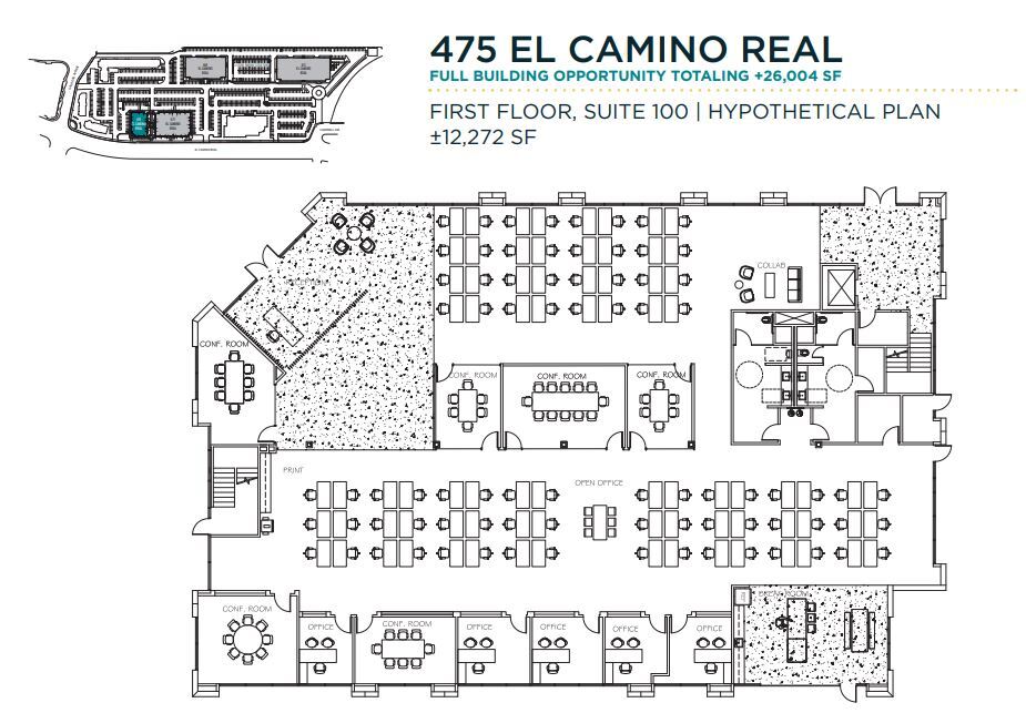 481-495 El Camino Real, Santa Clara, CA à louer Plan d  tage- Image 1 de 1