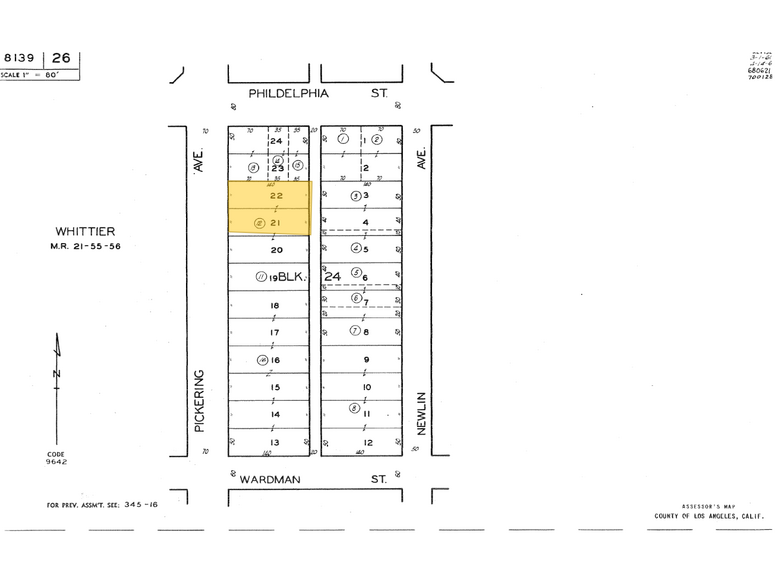 7016 Pickering Ave, Whittier, CA à louer - Plan cadastral - Image 2 de 2