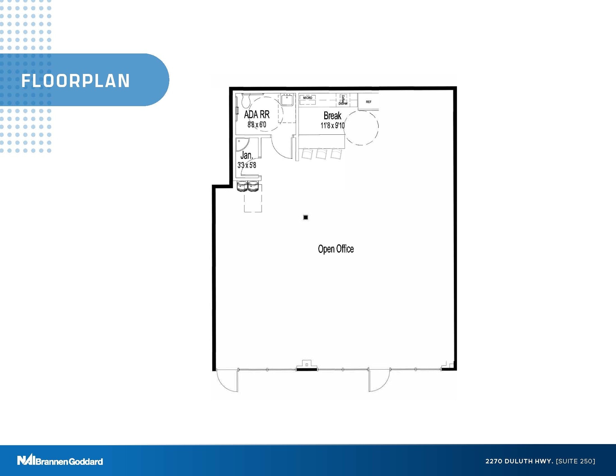 2270 Duluth Highway, Duluth, GA for lease Floor Plan- Image 1 of 5