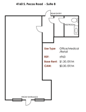 4160 S Pecos Rd, Las Vegas, NV à louer Plan d’étage- Image 1 de 1