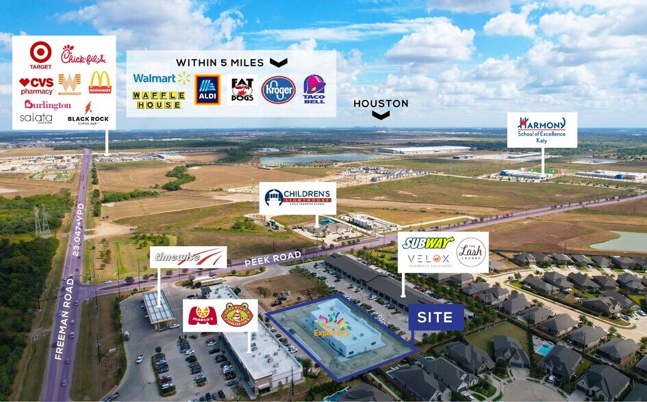 6907 Peek Rd, Katy, TX à louer - Aérien - Image 2 de 9