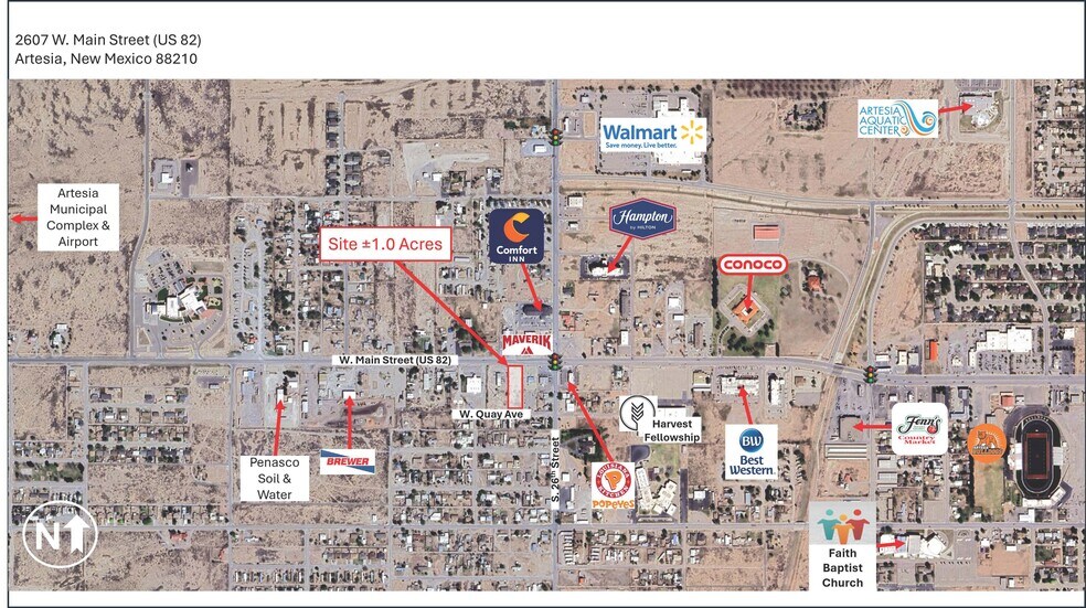 2607 Main st, Artesia, NM à vendre - Photo du bâtiment - Image 2 de 3