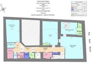14 Rue Saint-Benoît, Paris à louer Plan d’étage- Image 2 de 2