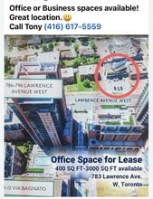 783-793 Lawrence Ave W, Toronto, ON - AERIAL  map view