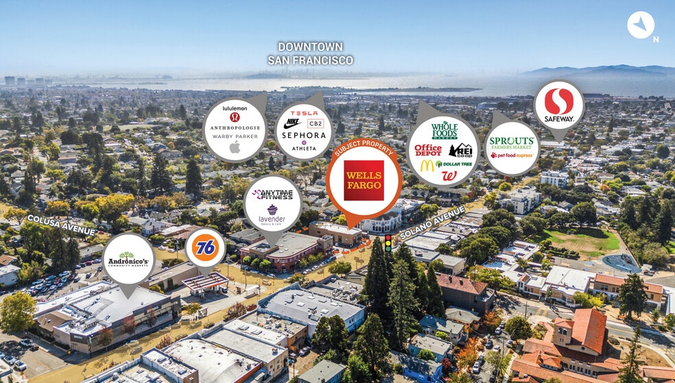 1800 Solano Ave, Berkeley, CA à vendre - Aérien - Image 3 de 3