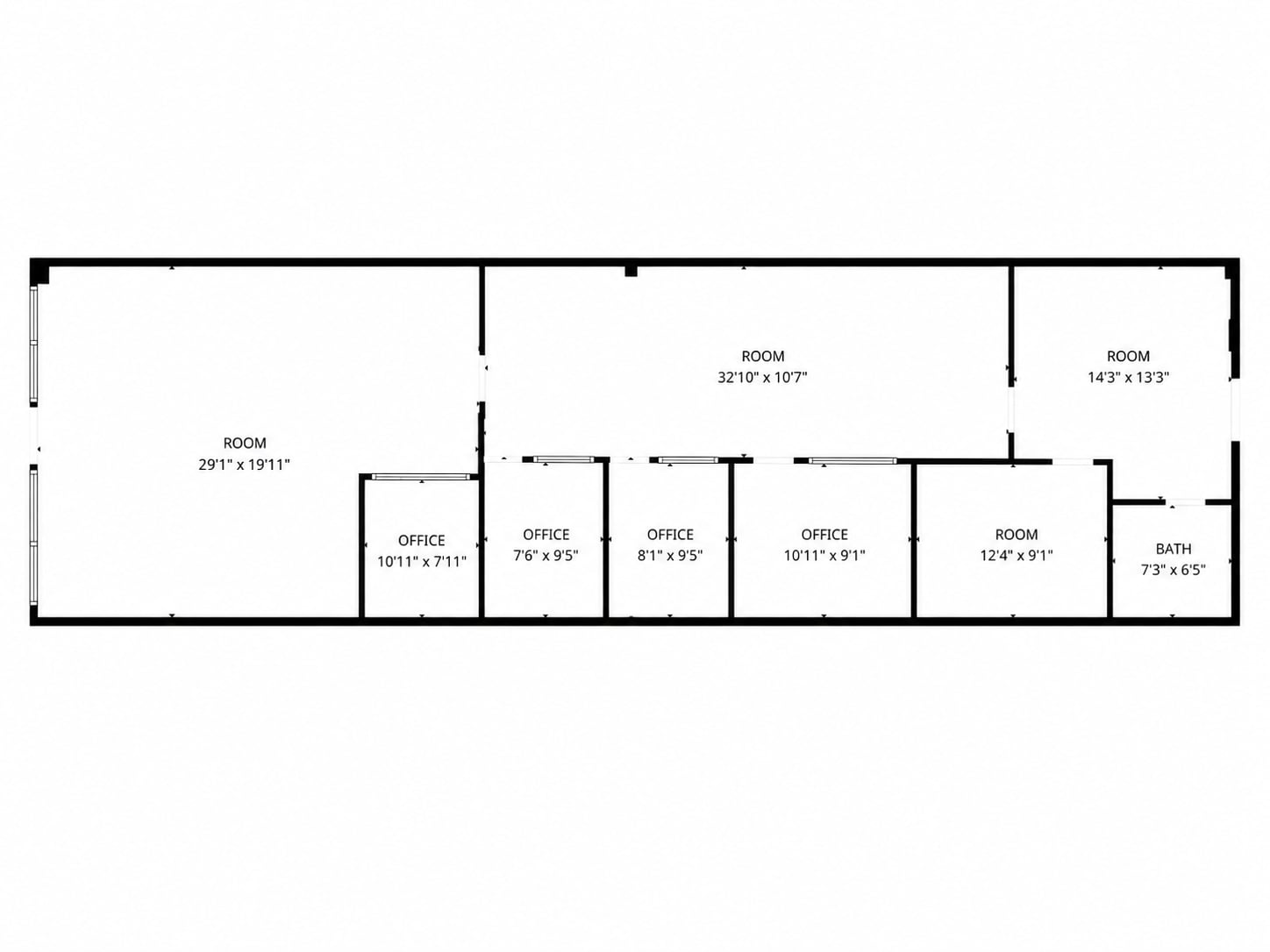 1607-1679 Pulaski Hwy, Bear, DE à louer Plan d’étage- Image 1 de 2