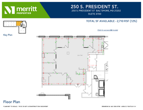 729 E Pratt St, Baltimore, MD à louer Plan d’étage- Image 1 de 1