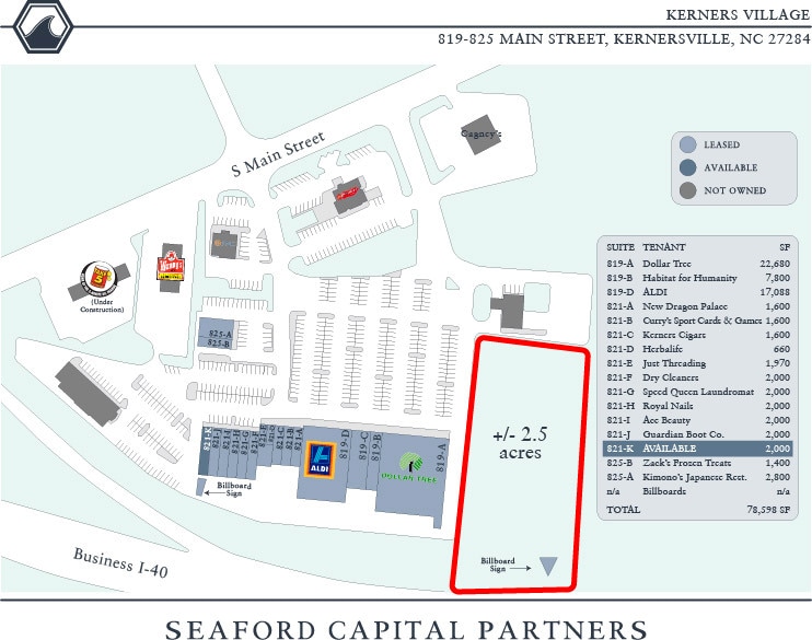 819-821 S Main St, Kernersville, NC for lease - Site Plan - Image 2 of 7