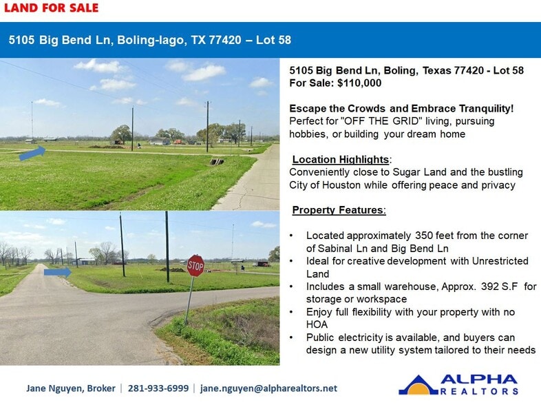 5105 Big Bend Ln, Boling, TX for sale - Building Photo - Image 2 of 4