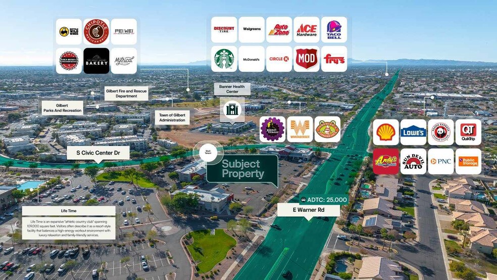 263 E Warner Rd, Gilbert, AZ à vendre - Aérien - Image 2 de 3