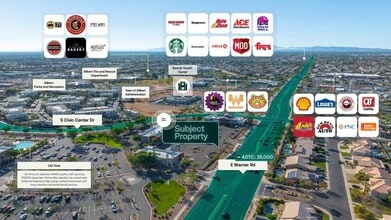 263 E Warner Rd, Gilbert, AZ - AERIAL  map view - Image1