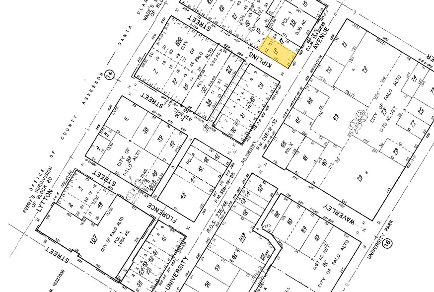 451 University Ave, Palo Alto, CA à louer - Plan cadastral - Image 1 de 1