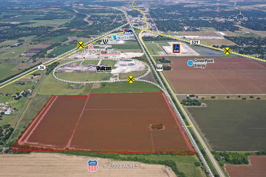 0 Highway 90A, Rosenberg, TX for sale - Aerial - Image 3 of 3