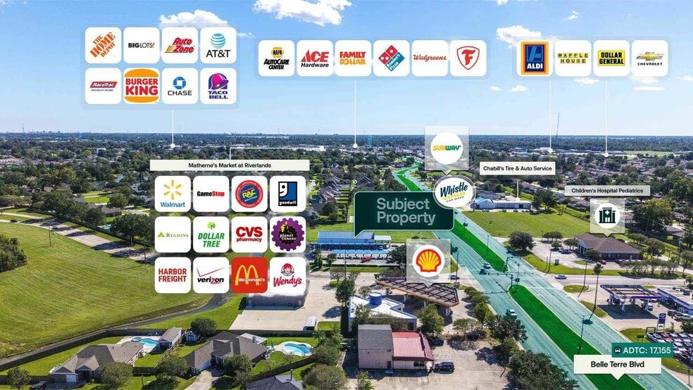 472 Belle Terre Blvd, La Place, LA for sale - Aerial - Image 2 of 3