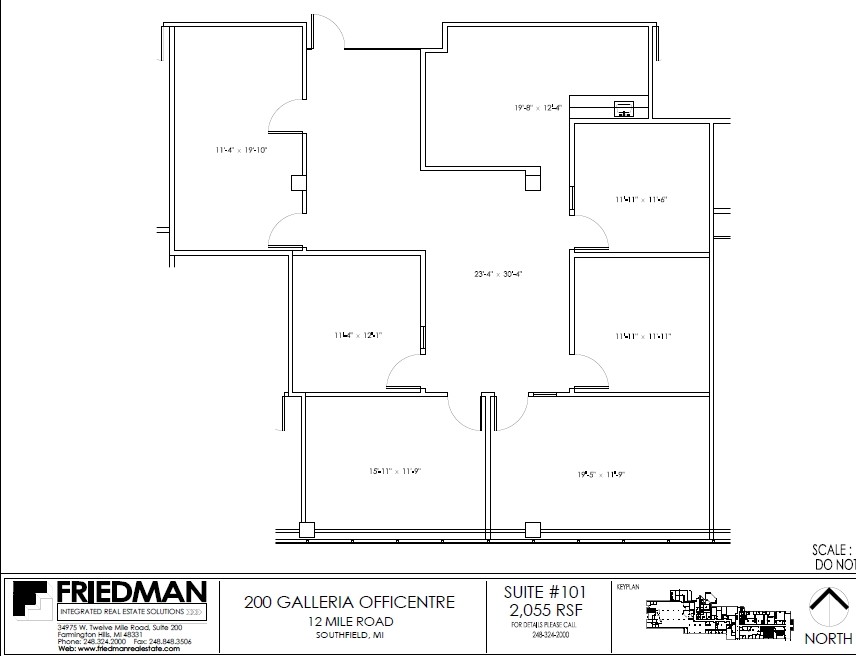 300 Galleria Officentre, Southfield, MI for lease Floor Plan- Image 1 of 2