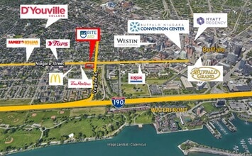 350 Niagara St, Buffalo, NY - Aerial  map view
