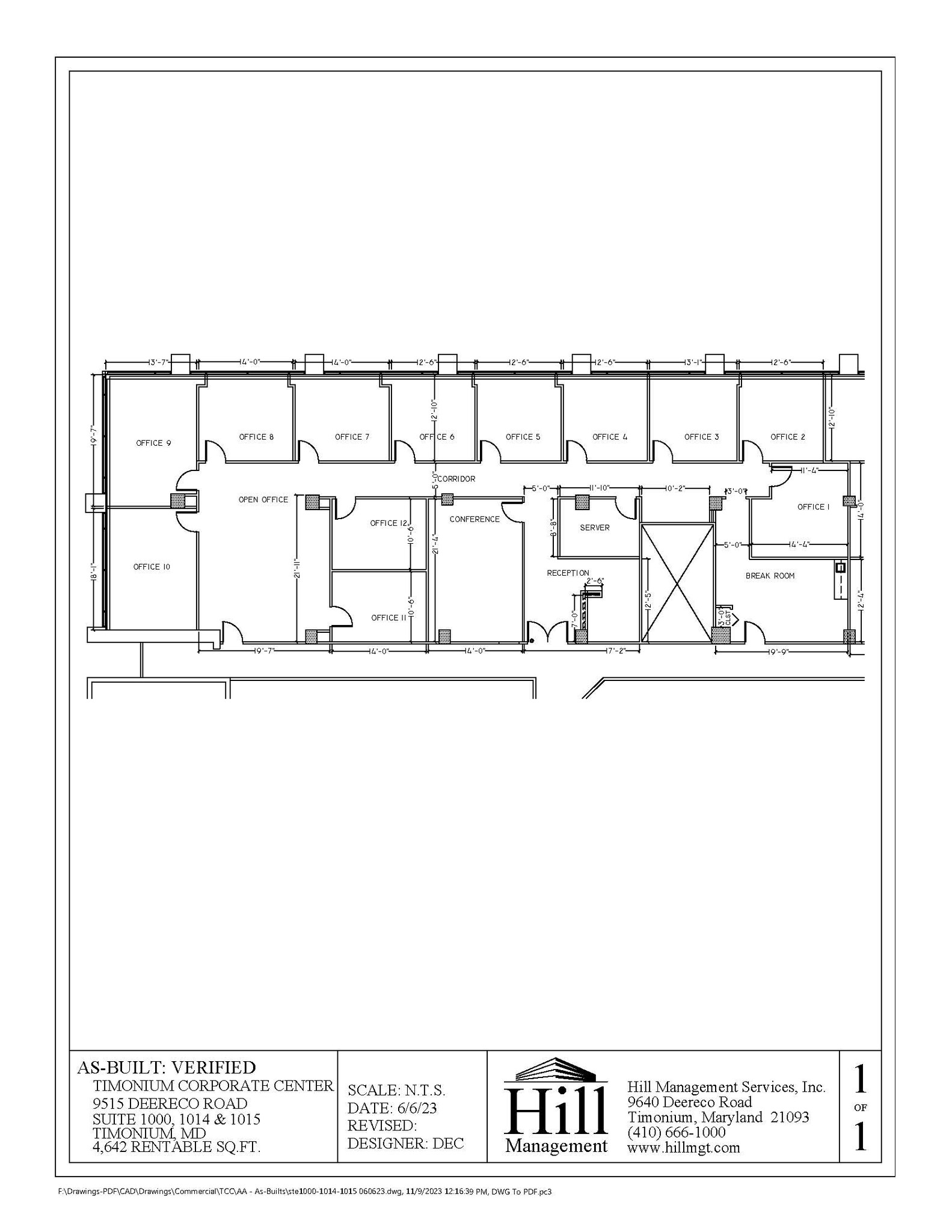 9515 Deereco Rd, Timonium, MD for lease Floor Plan- Image 1 of 1