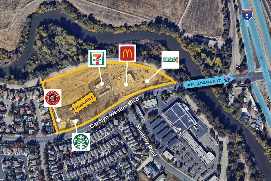 531 Carolyn Weston Blvd, Stockton, CA for lease - Aerial - Image 1 of 2