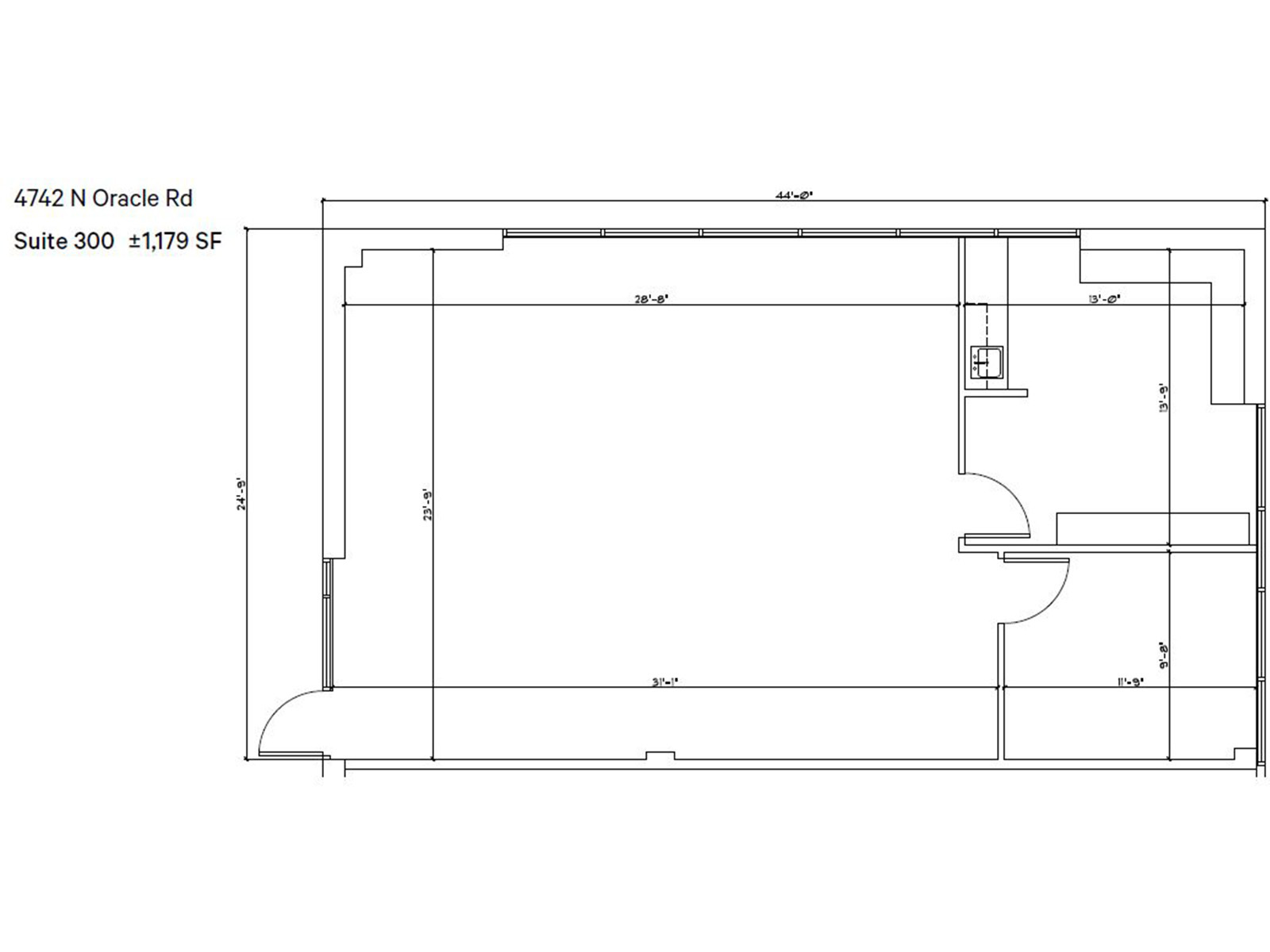 4720 N Oracle Rd, Tucson, AZ à louer Plan d’étage- Image 1 de 1