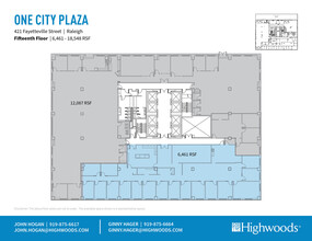 421 Fayetteville St, Raleigh, NC à louer Plan d  tage- Image 2 de 2