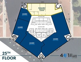 401 E Pratt St, Baltimore, MD for lease Floor Plan- Image 1 of 2