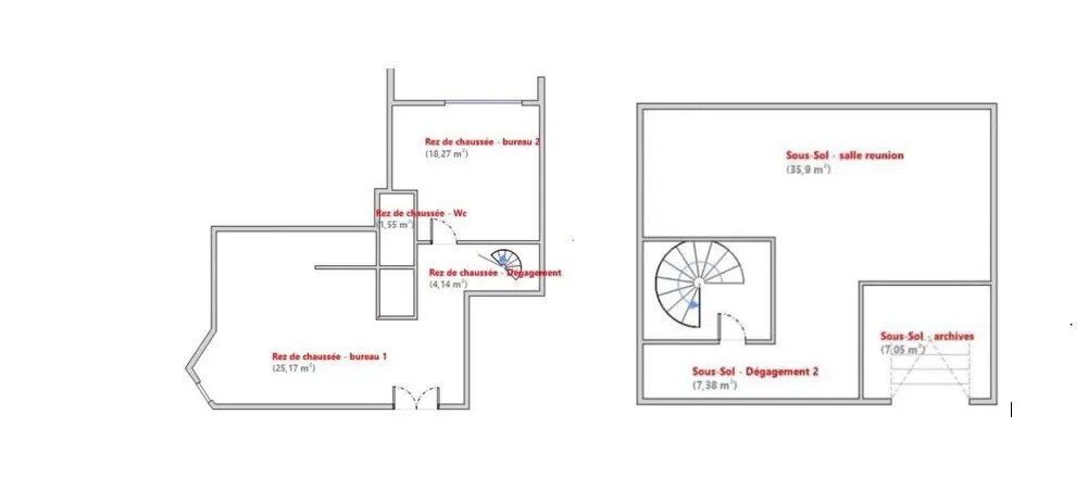 Office in Lyon for sale Floor Plan- Image 1 of 6