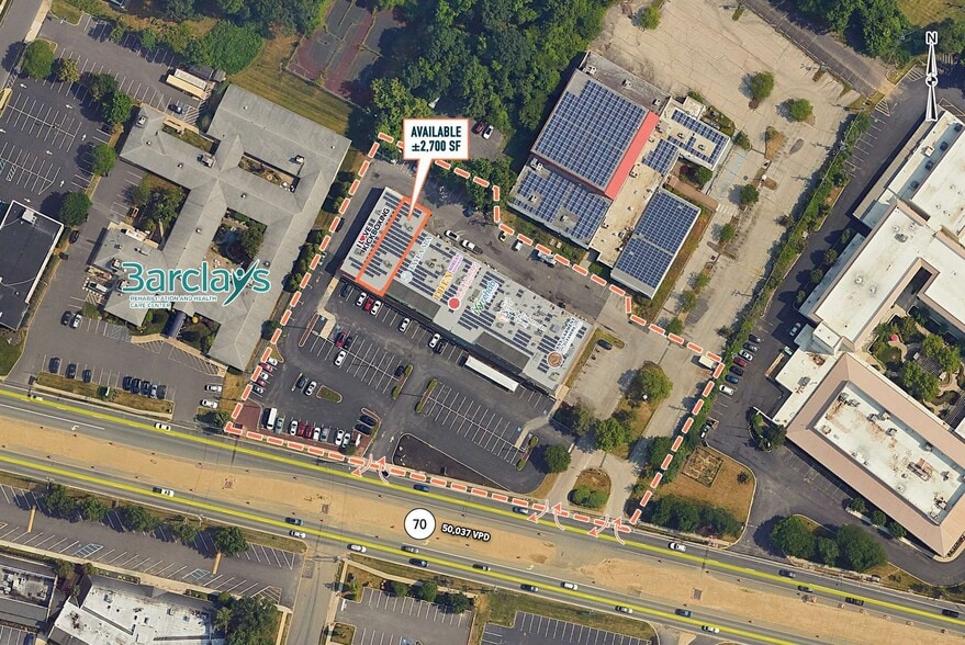 1420-1422 Route 70, Cherry Hill, NJ for lease - Aerial - Image 2 of 7