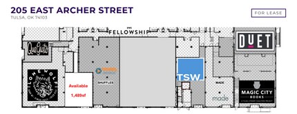 205-221 E Archer St, Tulsa, OK for lease Floor Plan- Image 1 of 1