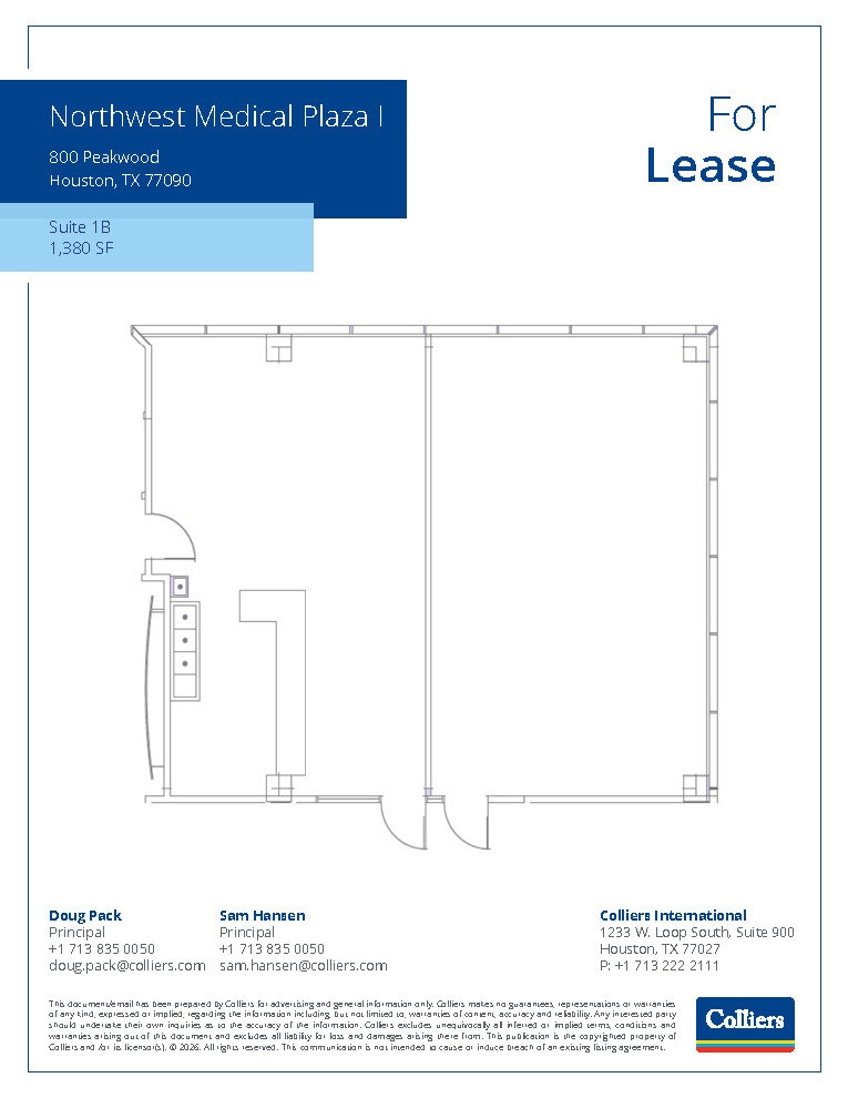800 Peakwood Dr, Houston, TX à louer Plan d’étage- Image 1 de 1