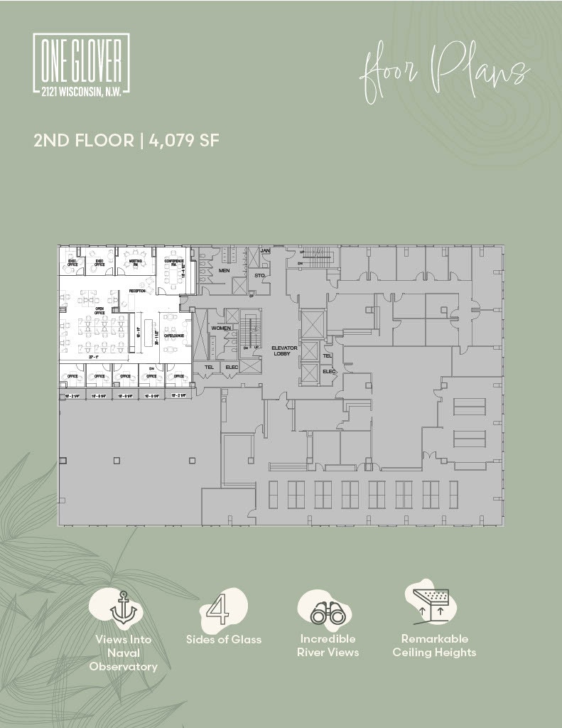 2121 Wisconsin Ave NW, Washington, DC à louer Plan d’étage- Image 1 de 1