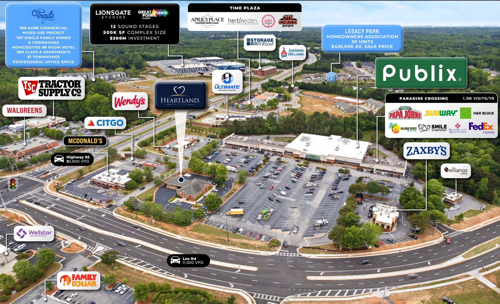 2795 Lee Rd, Lithia Springs, GA for sale Aerial- Image 1 of 3