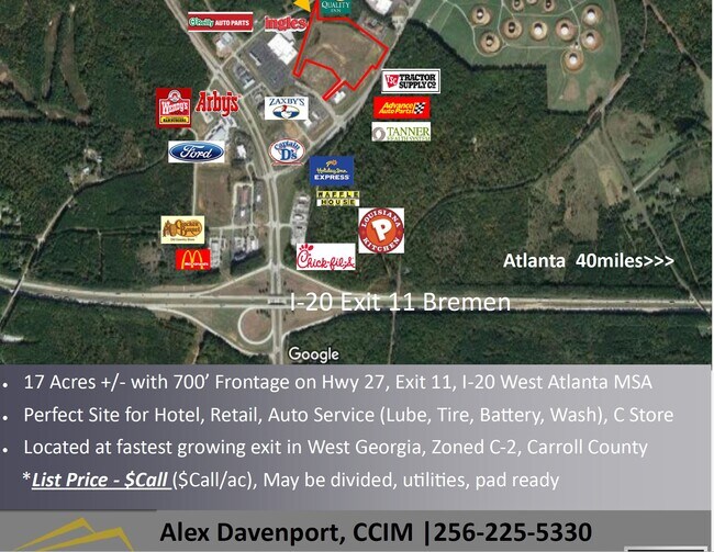 More details for 1401 Alabama Ave, Bremen, GA - Land for Sale