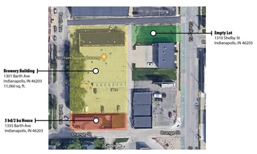 1301 Barth Ave, Indianapolis, IN - AERIAL  map view