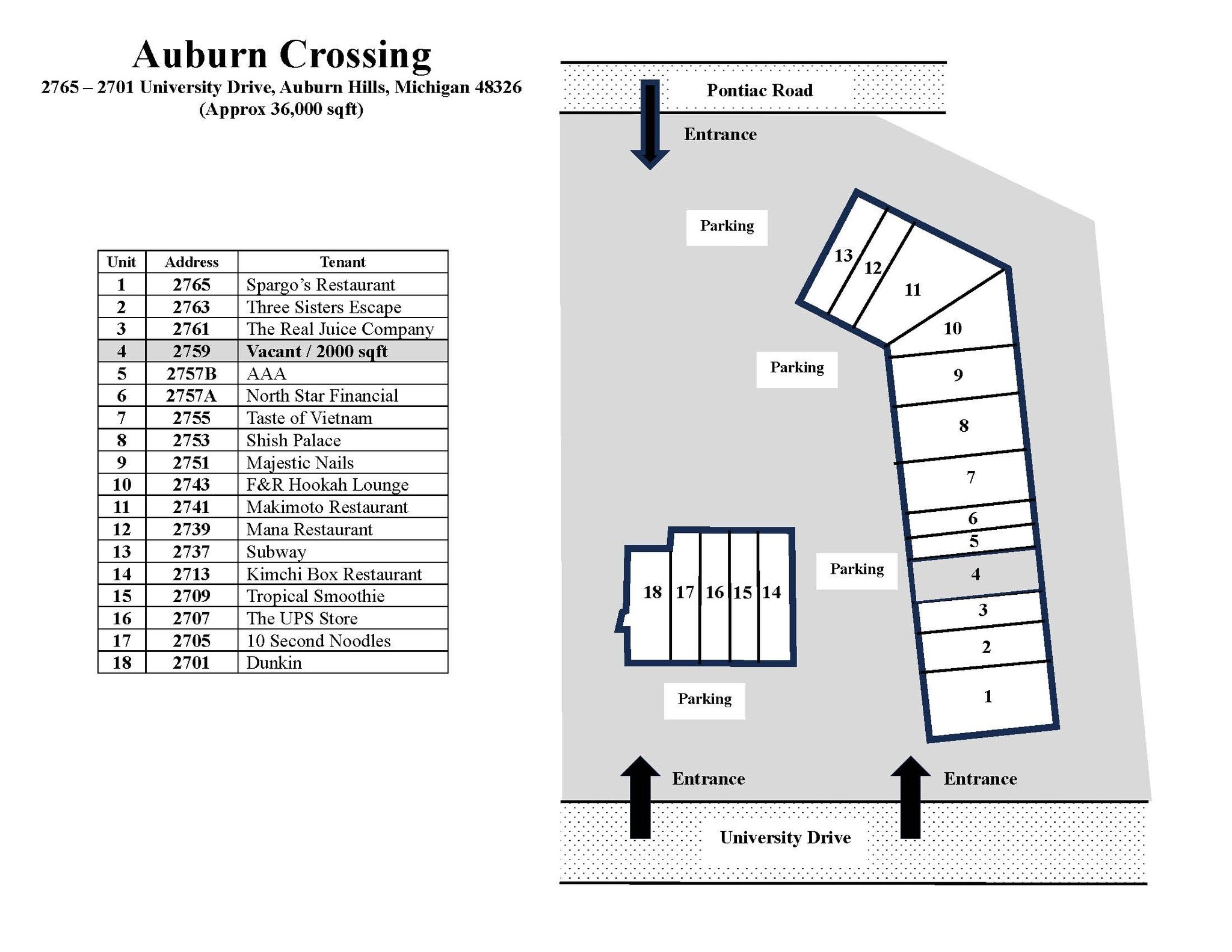 2721-2767 University Dr, Auburn Hills, MI for lease Site Plan- Image 1 of 1