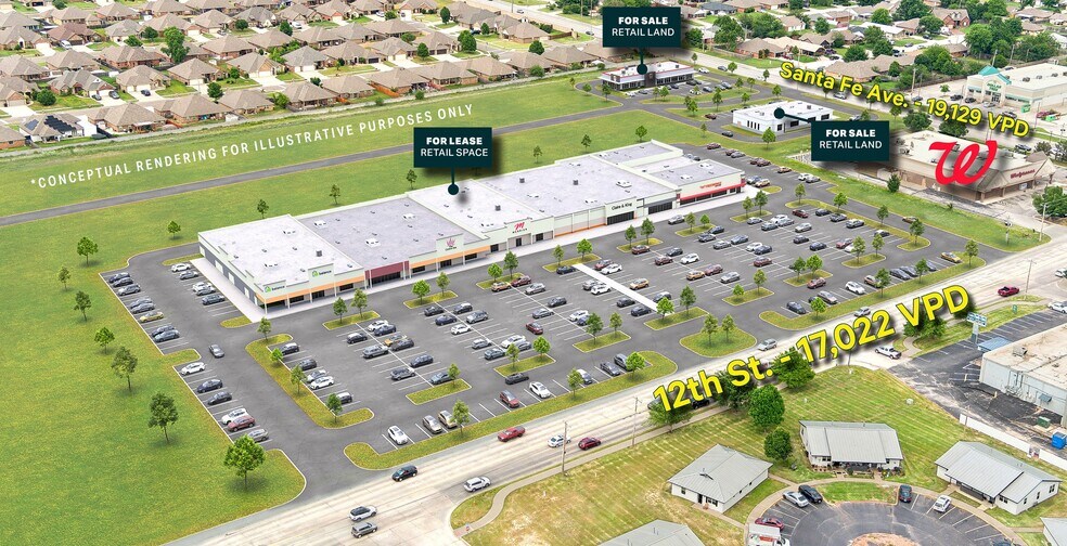 NW 12th St & Santa Fe Ave, Moore, OK à vendre - Photo principale - Image 1 de 2