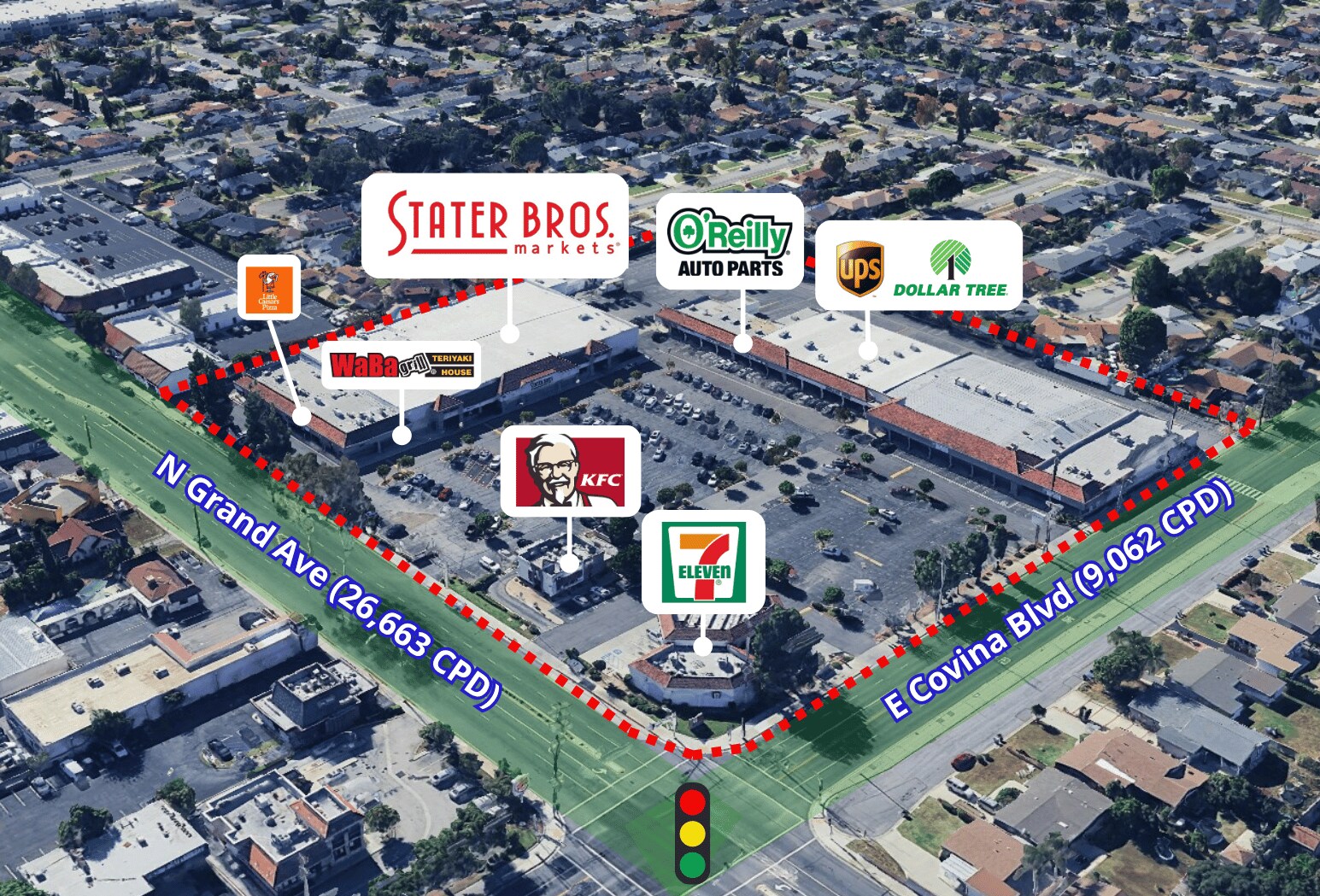 1001-1075 N Grand Ave, Covina, CA for lease Aerial- Image 1 of 4
