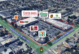 1001-1075 N Grand Ave, Covina, CA - Aerial map view - Image1