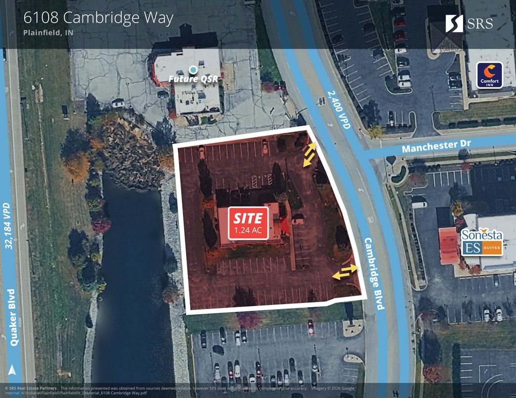 6108 Cambridge Way, Plainfield, IN for sale Aerial- Image 1 of 5