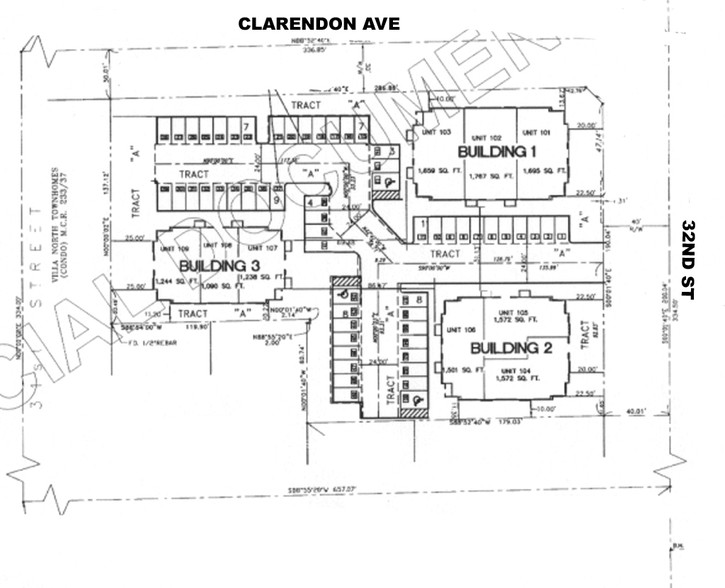 3131 E Clarendon Ave, Phoenix, AZ for sale - Plat Map - Image 2 of 11