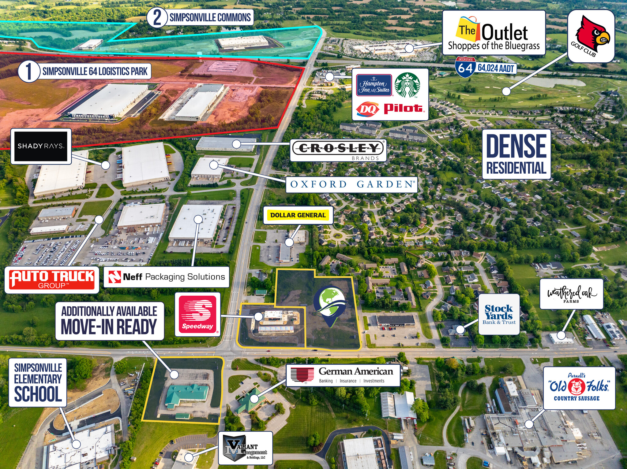 6810 Shelbyville Rd, Simpsonville, KY for lease Aerial- Image 1 of 10