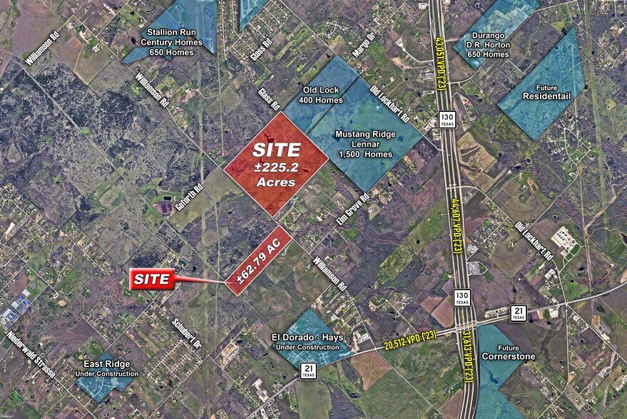 7800 Williamson Rd, Kyle, TX à vendre - Aérien - Image 2 de 3