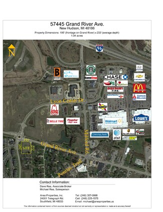 More details for 57445 Grand River Ave, New Hudson, MI - Land for Lease