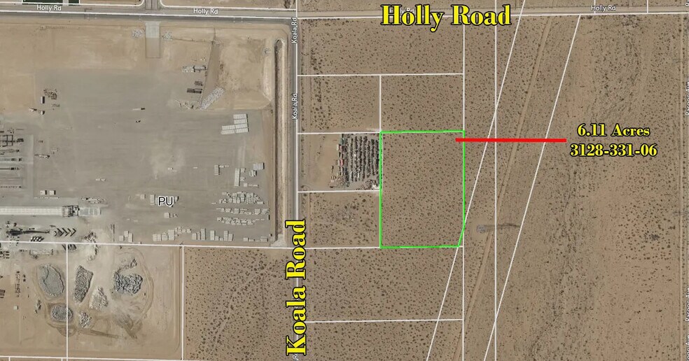 6 Parcel 06 Koala Rd, Adelanto, CA à vendre - Aérien - Image 1 de 1
