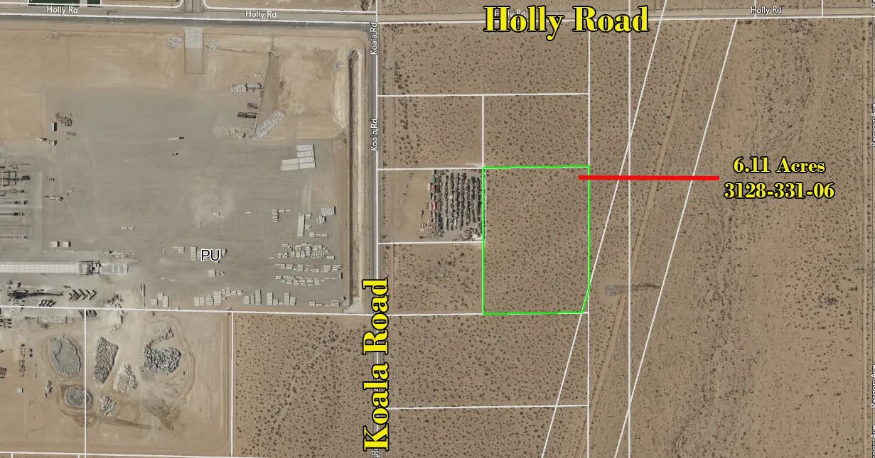 6 Parcel 06 Koala Rd, Adelanto, CA à vendre Aérien- Image 1 de 2