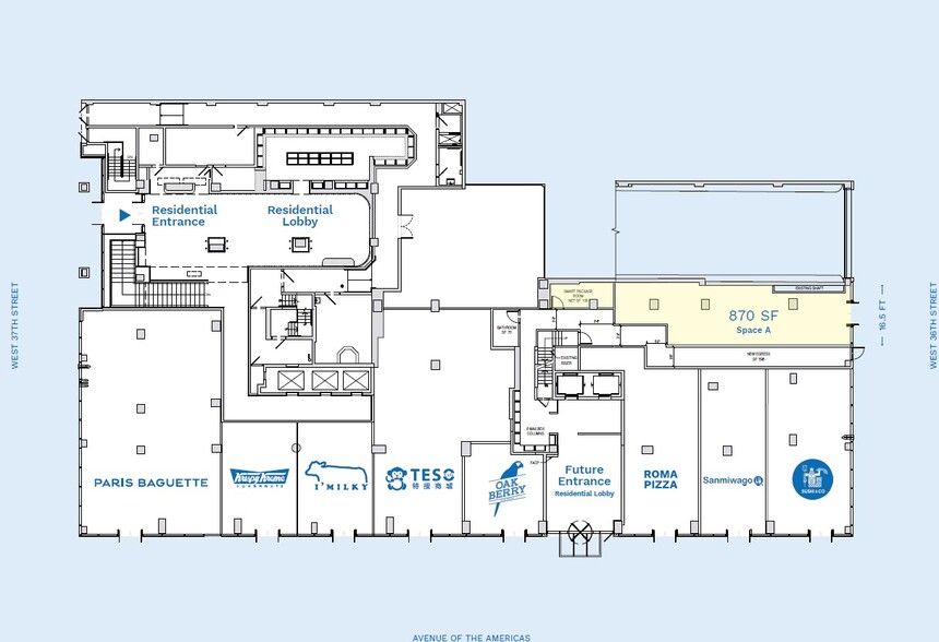 980 Avenue of the Americas, New York, NY for lease - Floor Plan - Image 3 of 4