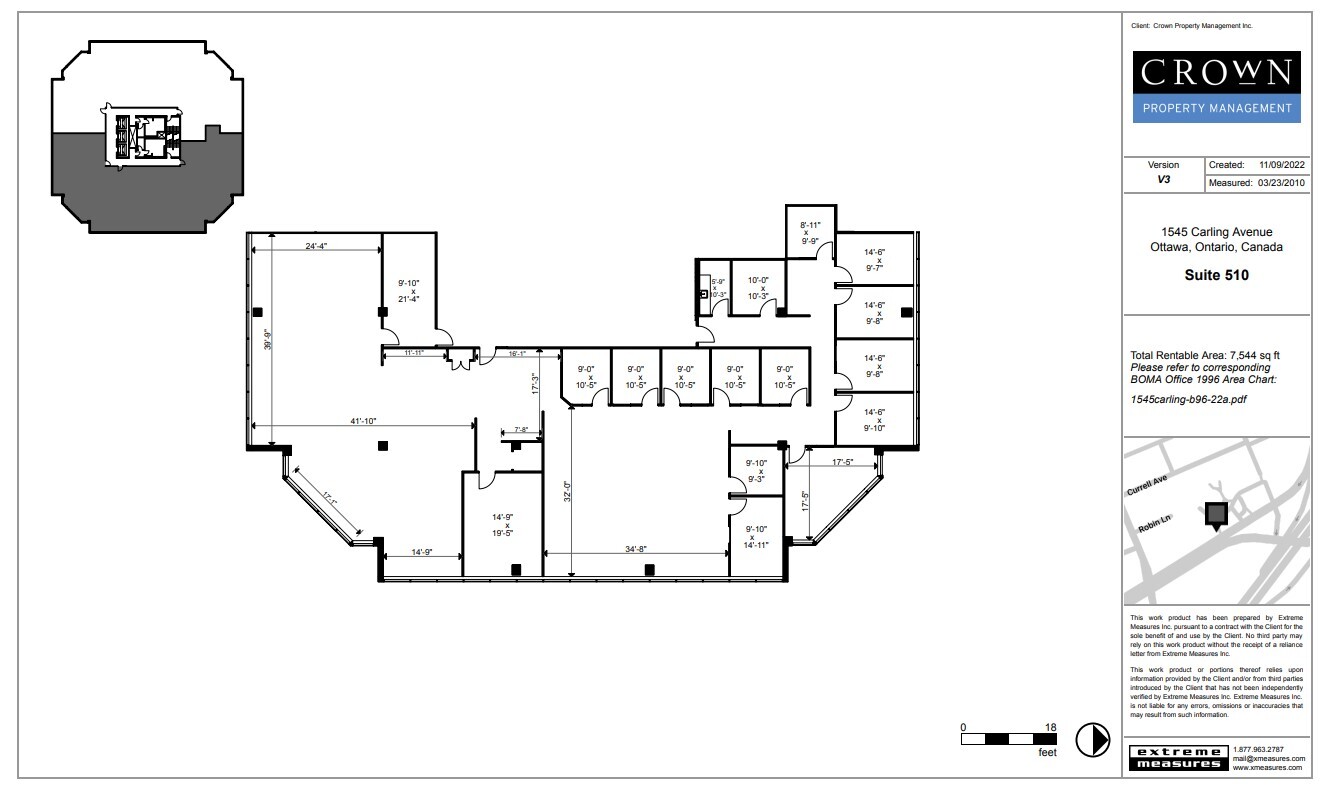 1545 Carling Ave, Ottawa, ON à louer Plan d  tage- Image 1 de 1