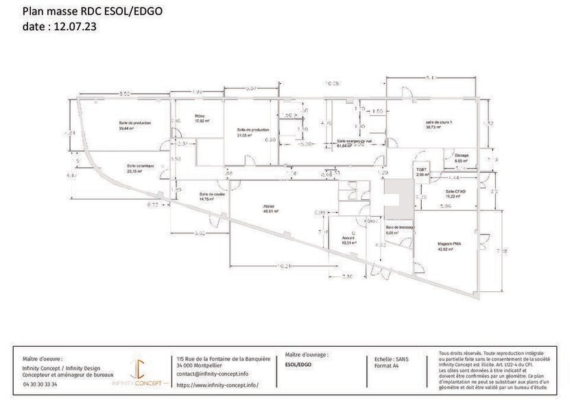 Bureau dans Saint-Jean-de-Védas à louer - Plan d’étage - Image 2 de 3