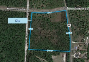 SWQ US 17 And William Burgess Blvd, Yulee, FL - aerial  map view