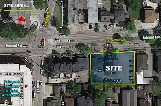 1639 Richmond Ave, Houston, TX - AERIAL map view